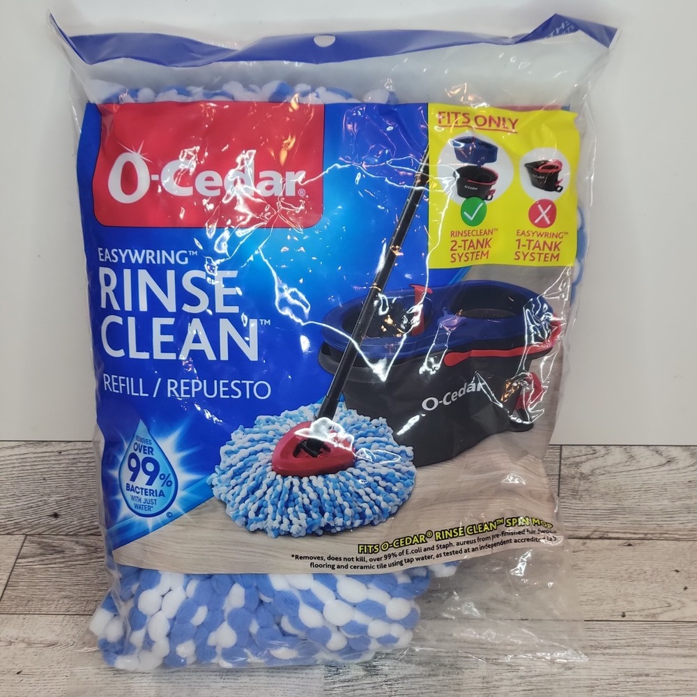 O-Cedar Easy Wring Rinse Clean Spin Mop Head Replacement 2-Tank System
